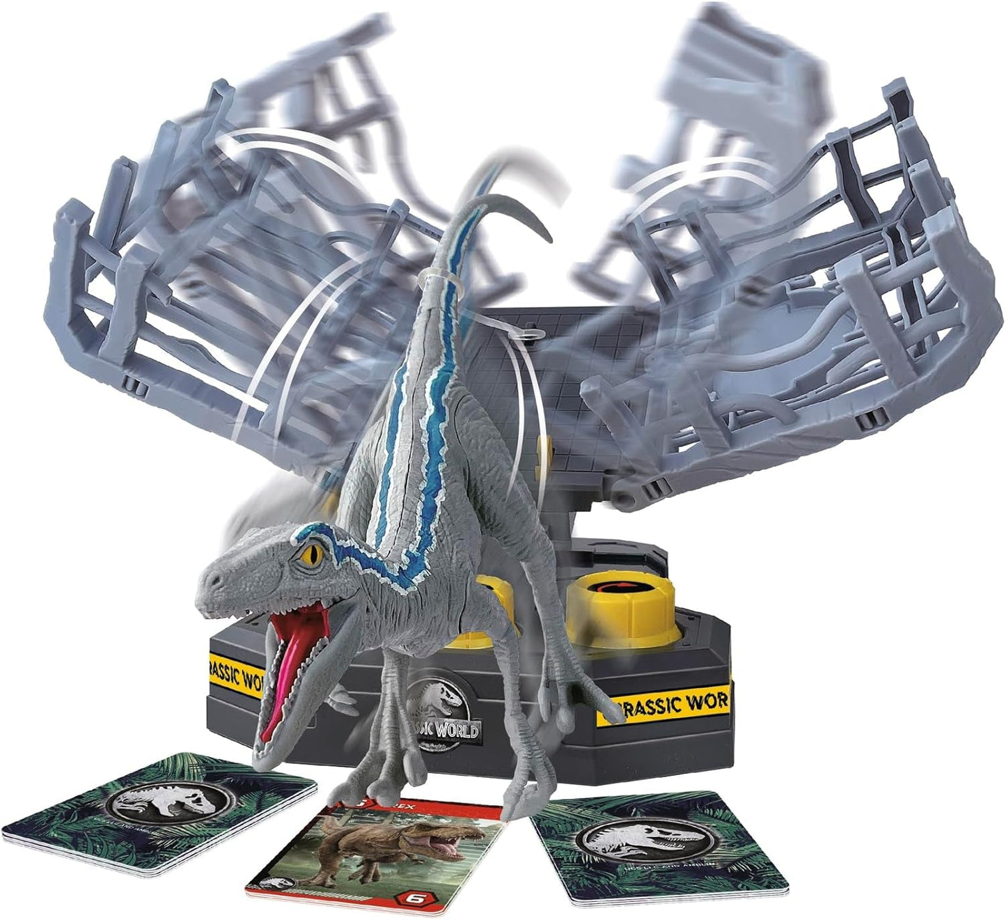 EPOCH Games, Jurassic World - Cage Breaker, 7523, juguete de dinosaurio, juego de mesa para niños a partir de 4 años