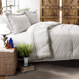 Lush Decor Colcha estilo granja con rayas, Full/Queen, gris Edredones y edredones Naty Shop