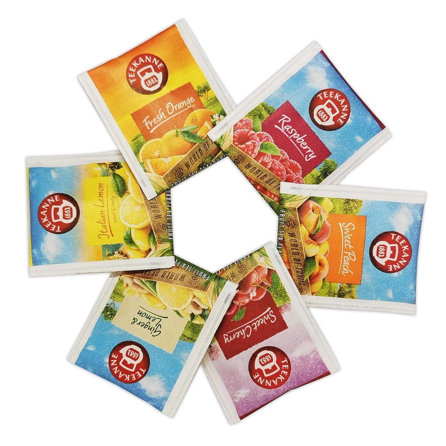 Teekanne World of Fruits (NUEVA EDICIÓN) - Caja con selección de tés de frutas - 6 sabores * 5 bolsitas de té