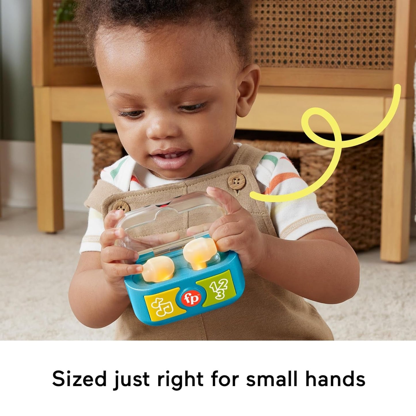FISHER-PRICE Diversión para aprender y jugar con tapones para los oídos - Tapones para los oídos interactivos con luces divertidas, canciones de aprendizaje y actividades de motricidad fina, más de 20 canciones y frases, a partir de 6 meses, HWY45 Baby Toys Naty Shop