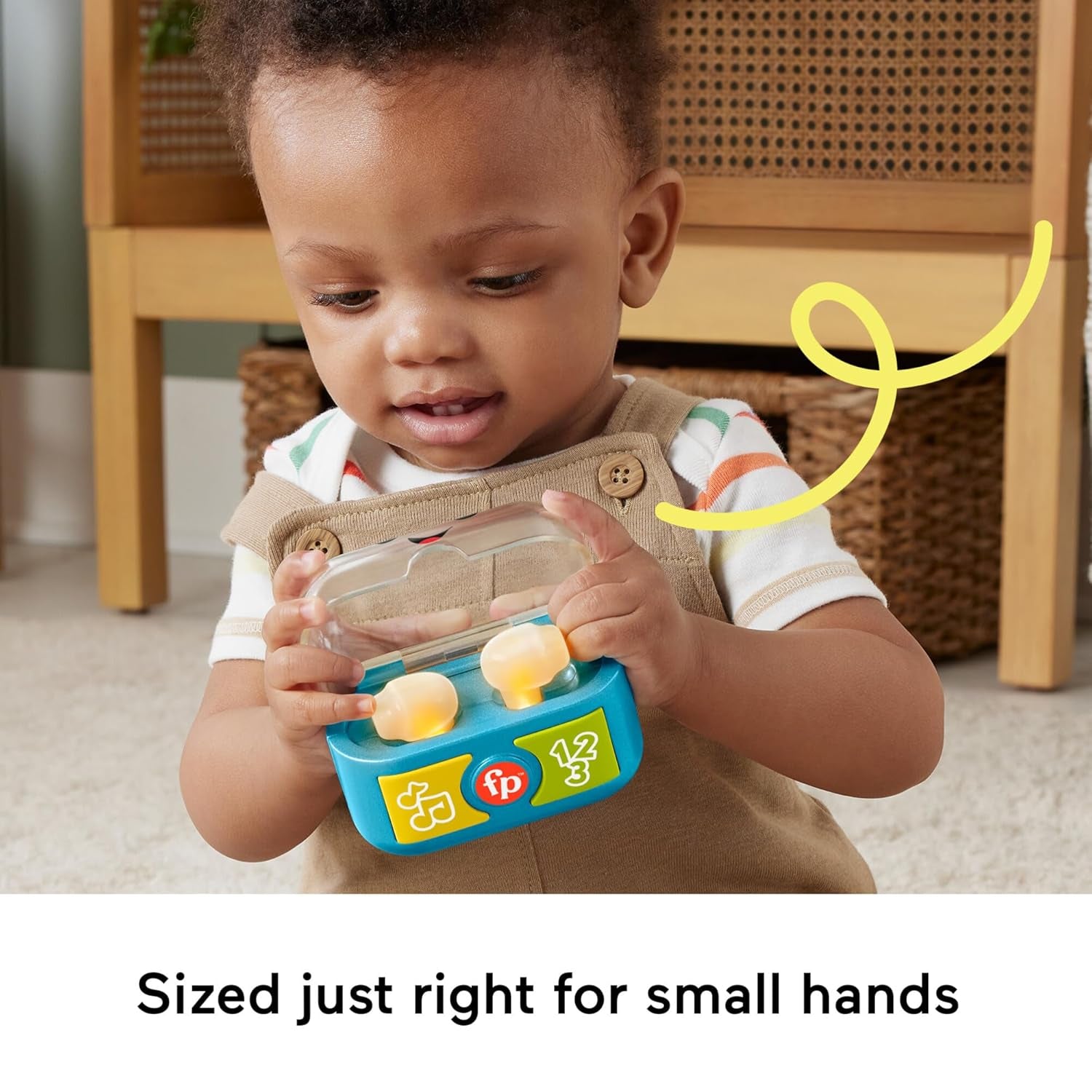 FISHER-PRICE Diversión para aprender y jugar con tapones para los oídos - Tapones para los oídos interactivos con luces divertidas, canciones de aprendizaje y actividades de motricidad fina, más de 20 canciones y frases, a partir de 6 meses, HWY45 Baby Toys Naty Shop