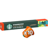 STARBUCKS Single-Origin Colombia de Nespresso, Mittlere Röstung, Kaffeekapseln 10 x 10 (100 Kapseln)