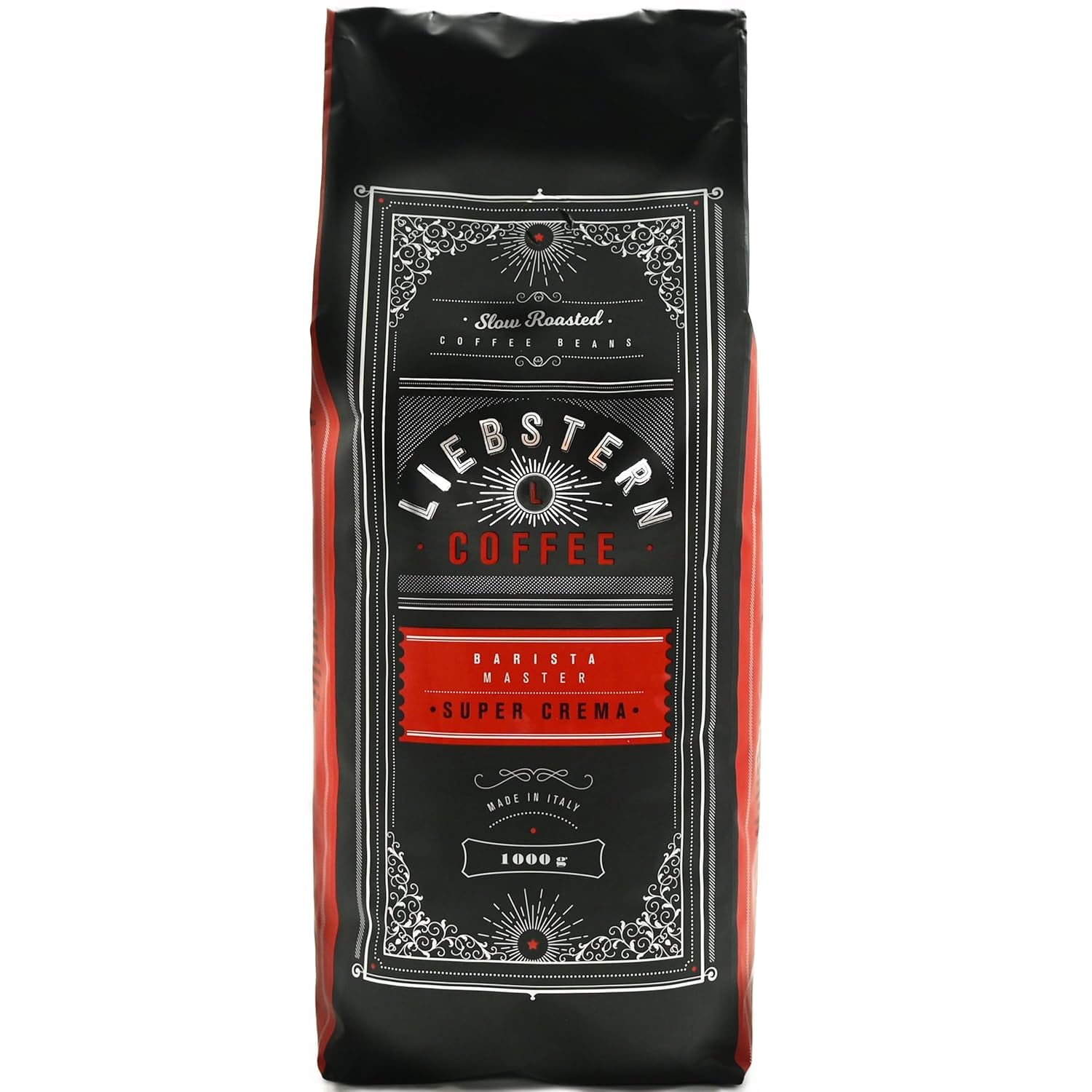 NUEVO | CAFÉ LIEBSTERN | Café en grano 1kg | SÚPER CREMA | Café con acidez extra baja | Los mejores granos de espresso para máquinas totalmente automáticas | Tueste medio con mucho sabor.