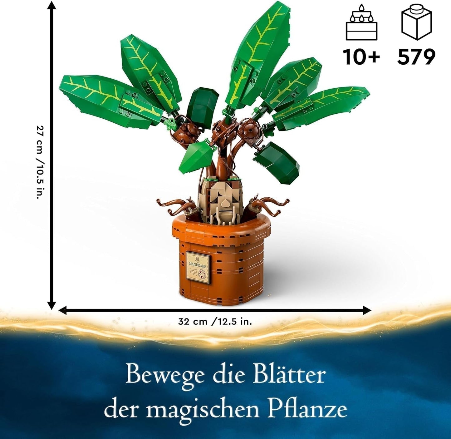 LEGO Harry Potter Planta de poción mágica: Mandrágora, juguete de planta en maceta, regalo mágico para niñas, niños y todos los fanáticos, juego imaginativo para niños, decoración del hogar 76433 Juegos de construcción Besuche den LEGO-Store