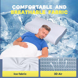 Alivio del dolor de cuello Almohada refrescante para el cuello Almohadas para dormir de espuma viscoelástica Almohada cervical para el dolor de cuello y hombros Almohada ergonómica para la cama Almohada de apoyo para el cuello para personas que duermen boca arriba Almohadas ortopédicas cervicales Naty Shop