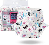 CutiePlusU Pañales para adultos, paquete de 10, pañales desechables para mujeres y hombres, máxima absorbencia durante la noche - I Love Summer (tamaño mediano 71-96 cm)