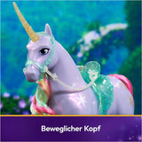 Wildstar Unicorn de Unicorn Academy: unicornio Sophia original de 28 cm de altura de la serie de Netflix con melena y cola reales, brida, silla y cepillo extraíbles, para edades de 4 años en adelante