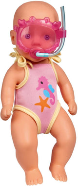 Simba 105030172 - Muñeco de baño recién nacido, Muñeco de vinilo en bañador con gafas de natación, 30cm, Muñeco, Muñecas a partir de 3 años Naty Shop Single