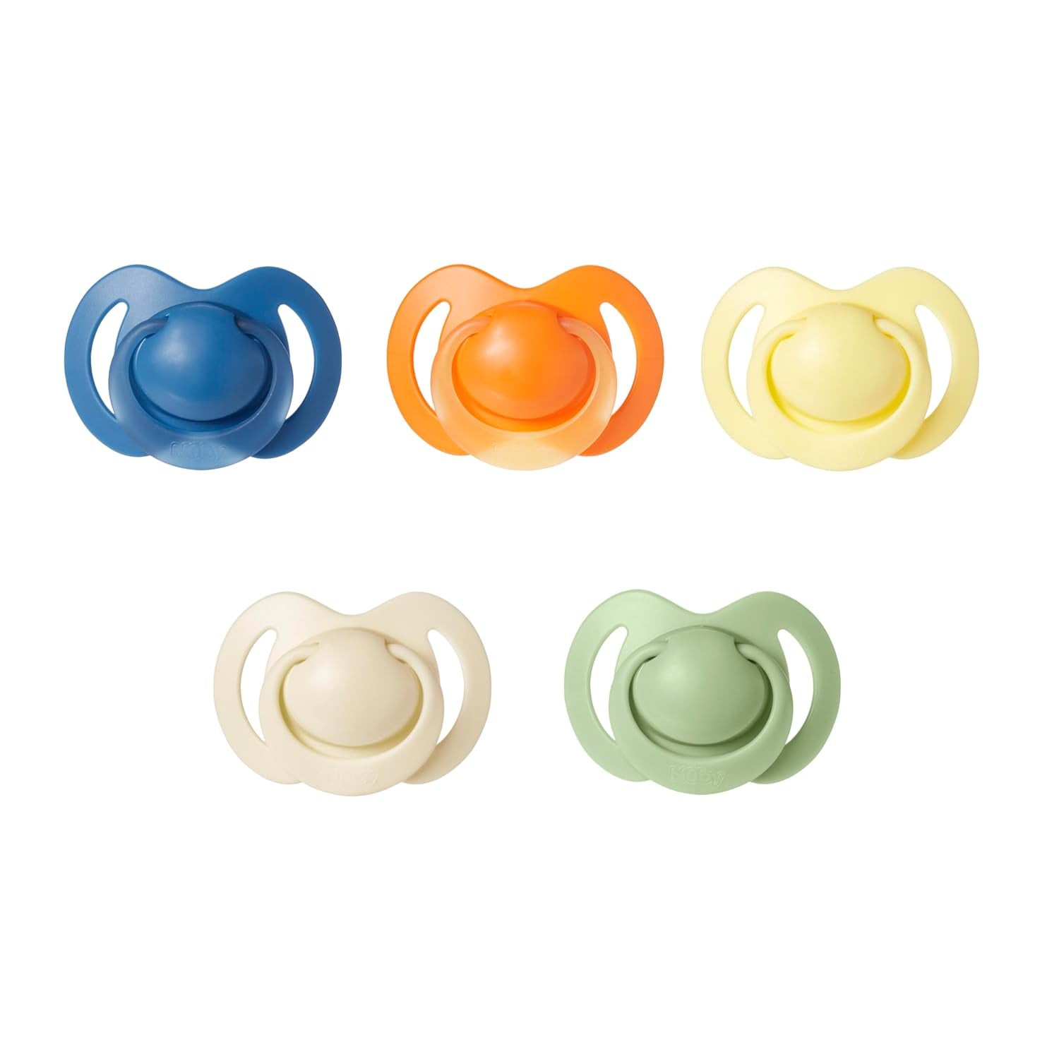 Nuby – Set de 5 Chupetes y Chupetes de Ortodoncia de Silicona Suave | 3 modelos para día y noche | 2 modelos que brillan en la oscuridad | Sin BPA | Forma parecida al pecho | Durante 18-36 meses