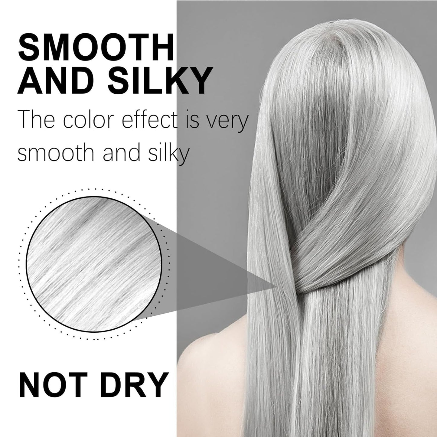 Tinte para cabello gris, tinte para cabello gris plateado, cera temporal para el cabello, unisex - cobertura de canas, nutritiva, crema, cera, 1 mililitro, 1ud Tinte para el cabello Naty Shop