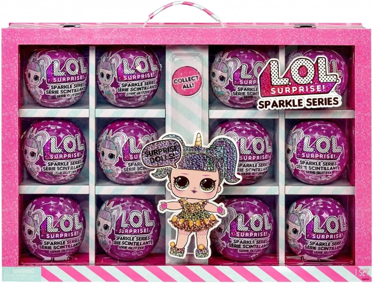 LOL Surprise Glitzer Series - Glitzer-Puppen im 12er-Pack - Más de 80 sorpresas con Puppen, atuendos, accesorios y más - Spielzeug mit Wasserüberraschung - Für Mädchen und Jungen ab 4 Jahren