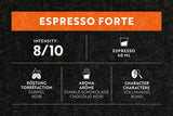 Espresso Forte 36 Kapseln para cafetera Nespresso - Intensidad 8/10 - Cafeteras certificadas UTZ en aluminio (paquete con 3)