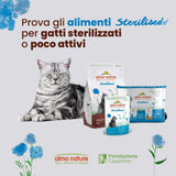 Almo Nature Functional - Esterilizado - Comida húmeda para gatos adultos y senior, esterilizados o menos activos - con bacalao y pollo - Bajo en grasas, hidratante - 70g (paquete de 6)