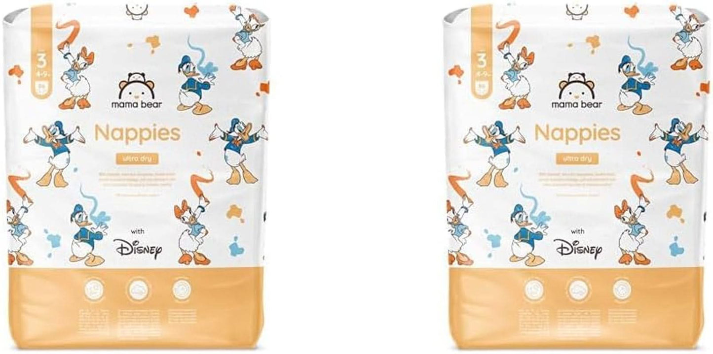 Pañales Mama Bear Disney Ultra Dry talla 4 (8-14 kg), blanco, 84 piezas (1 paquete)