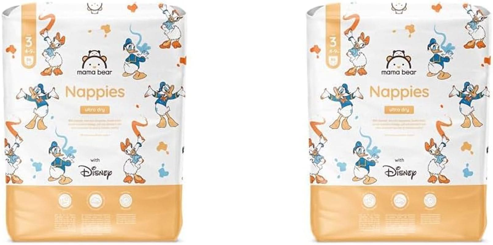 Pañales Mama Bear Disney Ultra Dry talla 4 (8-14 kg), blanco, 84 piezas (1 paquete)
