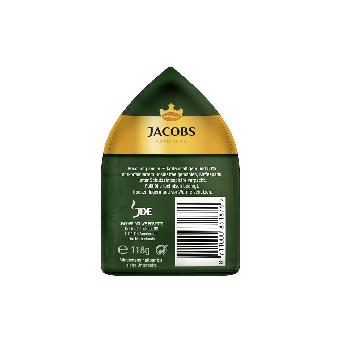 Jacobs Crema Balance Pads, Pads compatibles con Senseo, 5 x 18 Getränke, 90 Kaffeepads