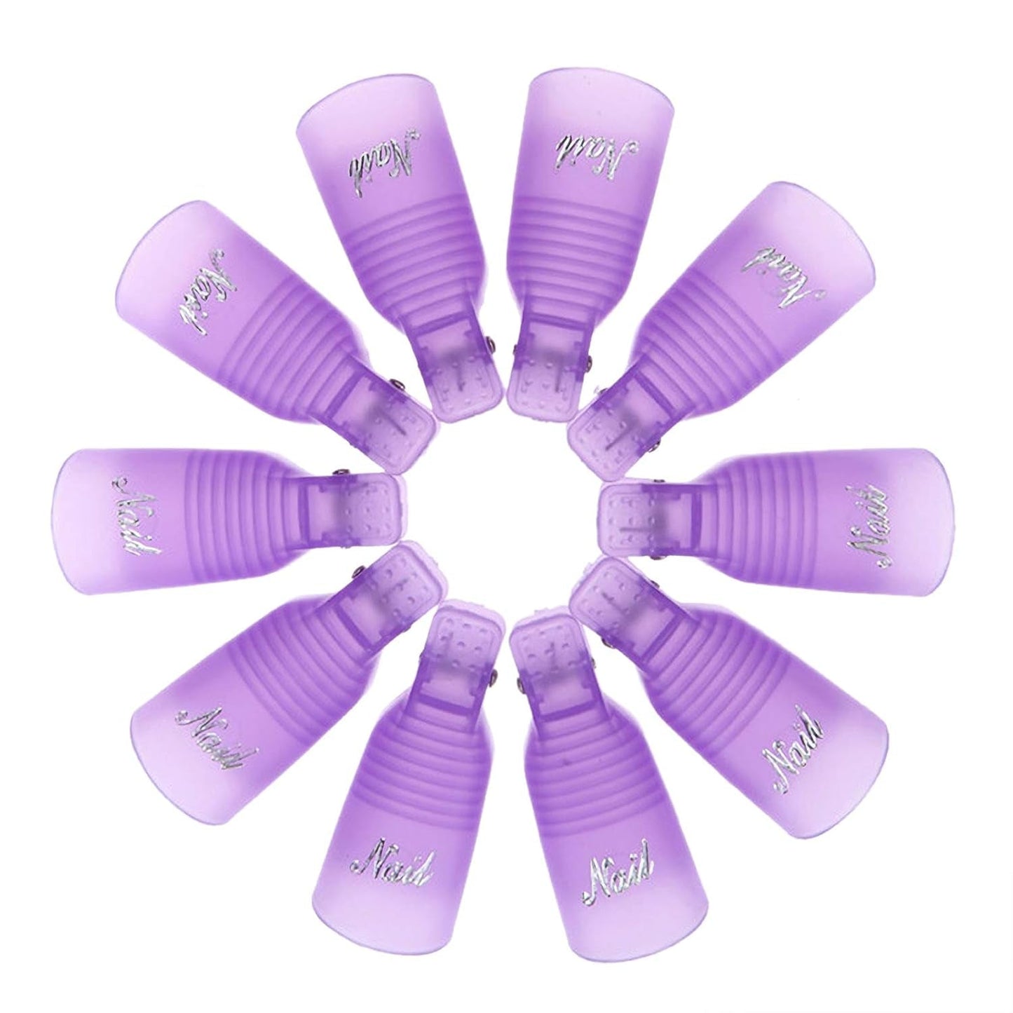 Hanyousheng Nagellacentferner Clips, Nagel Clips, 10 Stück Schwarz Nagelclips, Nagel Klammer, Nails Art ​Gel Cap, Soak off Clip Cap UV Gel Poliermittel Entferner Wrap Nail Tool