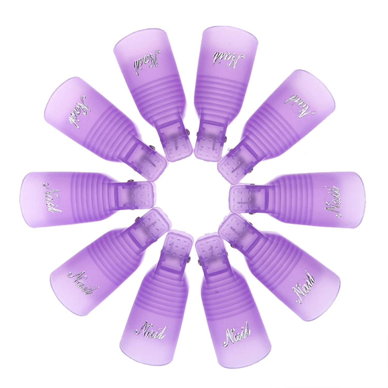 Hanyousheng Nagellacentferner Clips, Nagel Clips, 10 Stück Schwarz Nagelclips, Nagel Klammer, Nails Art ​Gel Cap, Soak off Clip Cap UV Gel Poliermittel Entferner Wrap Nail Tool