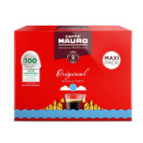 Caffè Mauro Torrefazione Kaffee Kompostierbare Pods, Recyclebare Verpackung, Original Mischung - 100 unidades - Intensidad 10/10 - Compatible con almohadillas de papel ESE System 44 mm