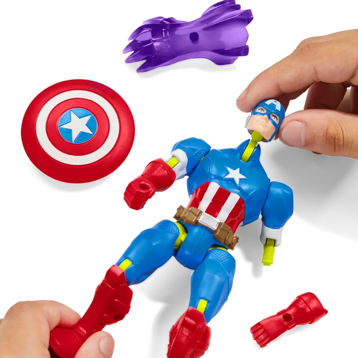 Mixmashers Marvel Capitán América Vengadores Mix-And-Match Figuras de acción y accesorios Figuras de acción Naty Shop