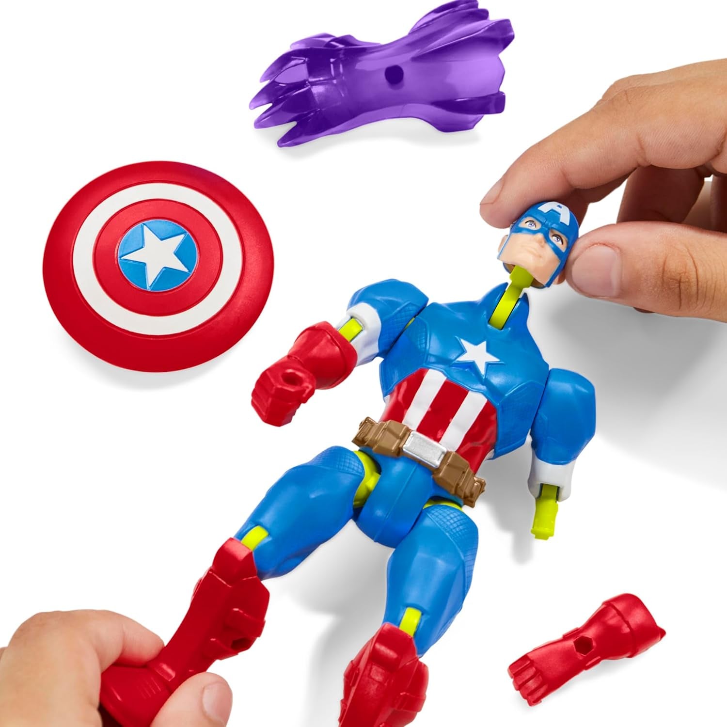 Mixmashers Marvel Capitán América Vengadores Mix-And-Match Figuras de acción y accesorios Figuras de acción Naty Shop