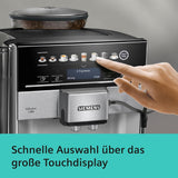 Cafetera espresso automática Siemens EQ.6 plus s300 TE653501DE, para muchas especialidades de café, espumador de leche, molinillo cerámico, doble función de café, antical, limpieza automática a vapor, 1500 W, plateada