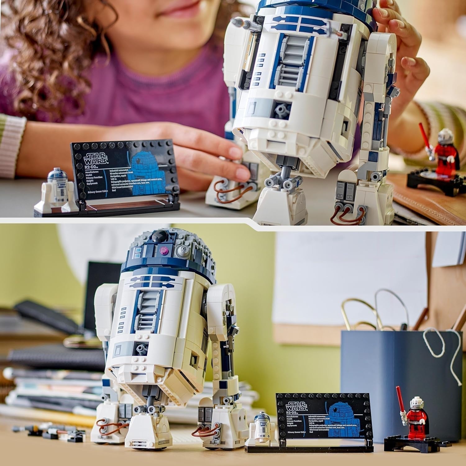 LEGO Star Wars Set de modelos R2-D2 para niños, niños y niñas, figura de droide para construir con minifigura del 25.º aniversario de Darth Malek y placa decorativa, idea de regalo de colección 75379 Juegos de construcción Besuche den LEGO-Store