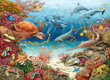 Puzzle infantil Ravensburger 13411 - Criaturas marinas en el arrecife de coral - ¿Por qué? ¿Por qué? ¿Por qué? Puzzle 150 piezas XXL + cartel de conocimientos, para niños a partir de 7 años Puzzle Naty Shop