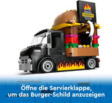 LEGO City Set de Construcción del Camión de Hamburguesas con Coche de Juguete para Niños de 5 Años, Minifigura de Camión de Comida y Accesorios, Regalo Divertido para Niños y Niñas 60404 Juegos de Construcción Besuche den LEGO-Store