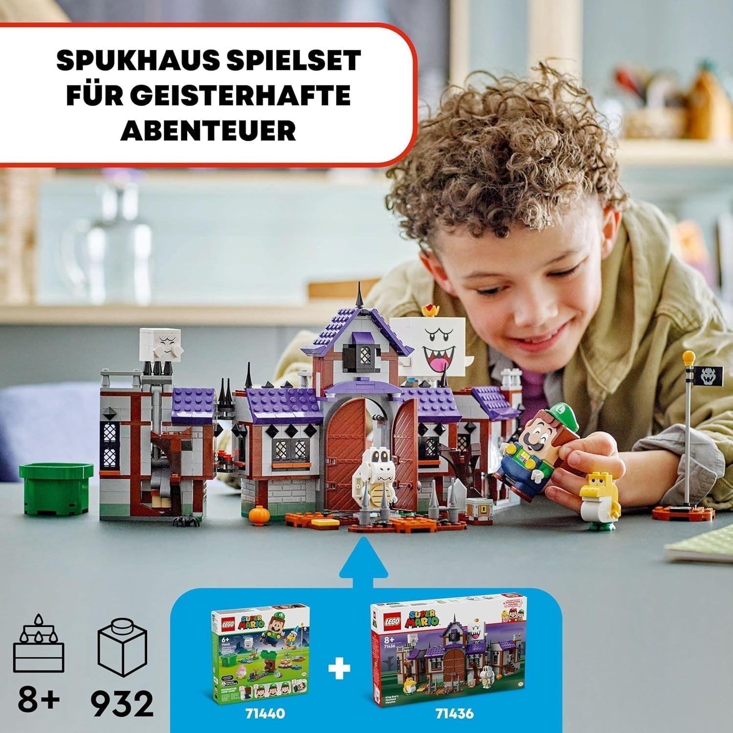 LEGO Super Mario Casa Encantada del Rey Buu Huu Casa Encantada para Niños Set coleccionable de Nintendo con Bebé Yoshi Regalo para niños, niñas y jugadores a partir de 8 años 71436 Juegos de construcción Besuche den LEGO-Store