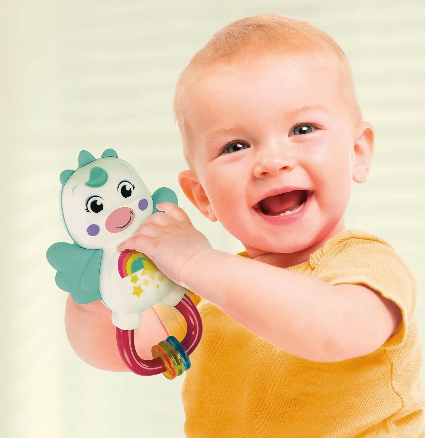 Clementoni 17778 - Sonajero Unicornio - Sonaglio Neonato Con Massaggiagengive, Giocattolo Bambini 3 Mesi, Rafforza Le Capacità Motorie E Sensoriali - Made in Italy Jucarii Bebe Naty Shop