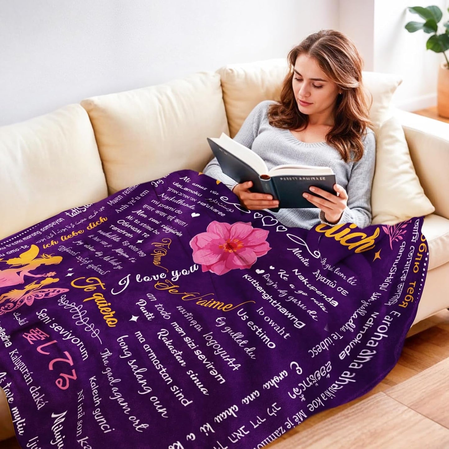 Regalos para mamá, regalo de aniversario para parejas, mujeres hermosas, esposos, hermanas y madres, seguridad ideal para el día de la madre, día de San Valentín y Navidad Camas y mantas de 50 X 60 pulgadas Yasrlvun