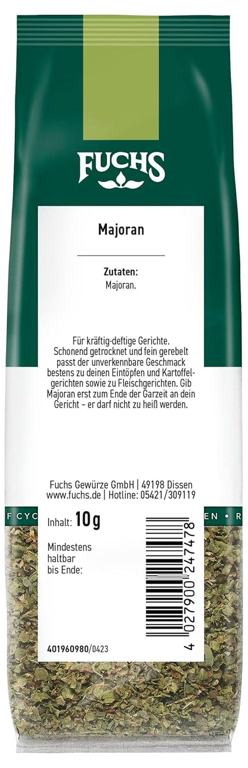 Fuchs - Mejorana, 10 gramos Condimentos Naty Shop