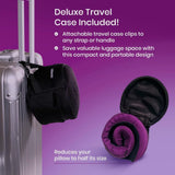 Cabeau Cool Almohada de viaje de larga distancia – Evolution Cool – Espuma viscoelástica con ventilación – Compacta con estuche de transporte (rojo)