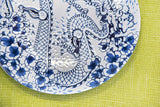 Juego de vajilla Excelsa Zen, 18 piezas, cerámica, blanco y azul.