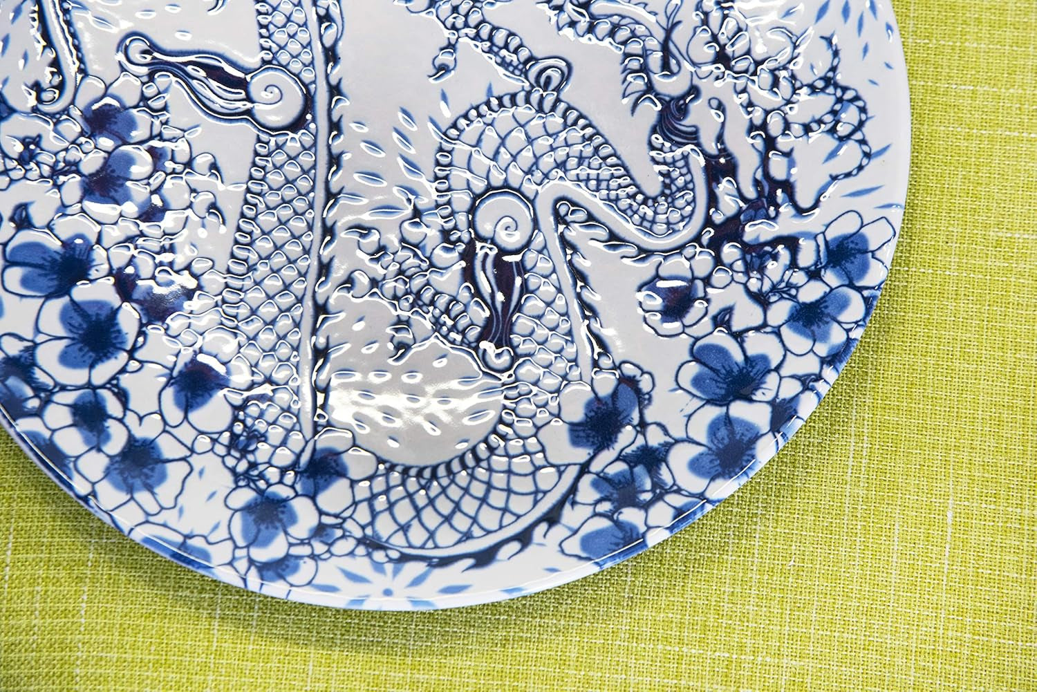 Juego de vajilla Excelsa Zen, 18 piezas, cerámica, blanco y azul.