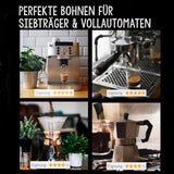 | Cafeteras extra fuertes | Café expreso 100% Robusta | viel Kaffein wenig Säure | 1000 g de café bohnen de ganze | geigeint für Totalmente automático | con garantía Zufriedenheits