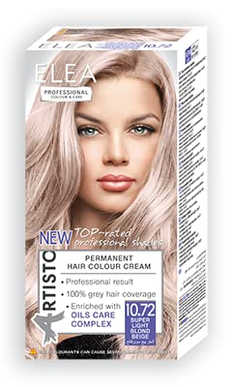 Color & Care coloración permanente 120ml, resultado profesional, cobertura de canas, enriquecido con complejos de cuidado en aceite-Color de larga duración (10.1 Rubio Súper Claro Ceniza) Naty Shop Tinte Capilar 10.72 Rubio Súper Claro Beige