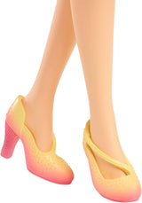 Mattel Wicked Glinda Fashion Doll y accesorios con cabello rubio, varias poses posibles y apariencia de vestido de fiesta desmontable, HXT63