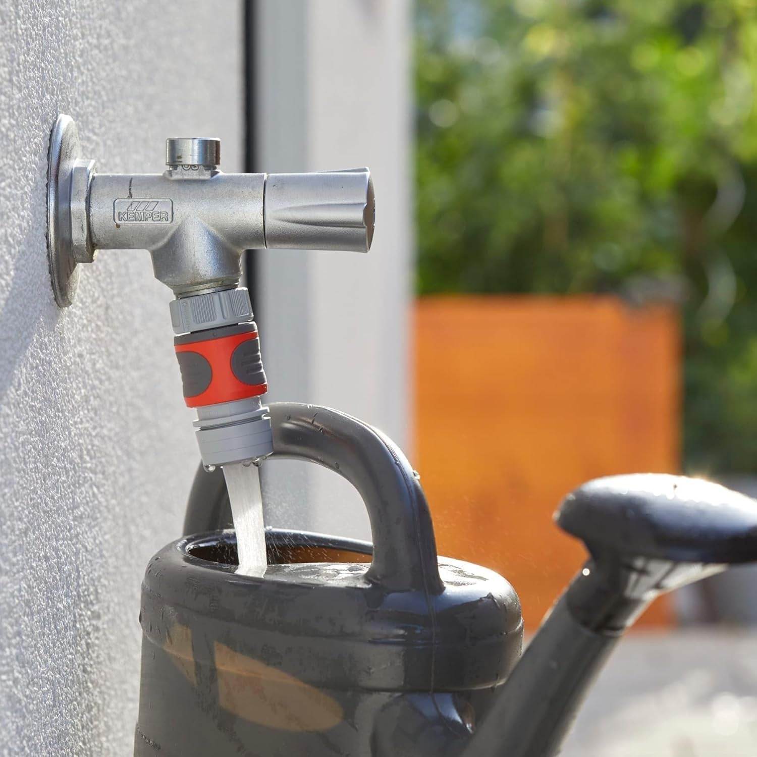 Adaptador aireador Gardena: Aireador para agua del grifo sin salpicaduras, para conexión al conector del grifo Gardena, para un chorro de agua delicado, aireado y concentrado (2905-26)