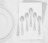 Cuchara de Café de Acero Inoxidable, Diseño de Borde Redondo, Paquete de 12, Plata Naty Shop Kitchen