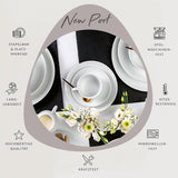 Sänger Juego de tazas de café New Port, juego de 12 tazas para 6, tazas y platillos de porcelana blanca, 150 ml | LA COLECCIÓN PREMIUM