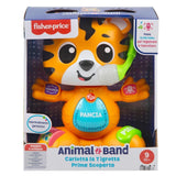 Fisher-Price Juguete Educativo para Bebés y Niños Pequeños, Beat Bande Learning & Dancing Tiger Justin con Sonidos y Luces para Bebés a Partir de 9 Meses, Versión Italiana, HYL04 Baby Toys Naty Shop