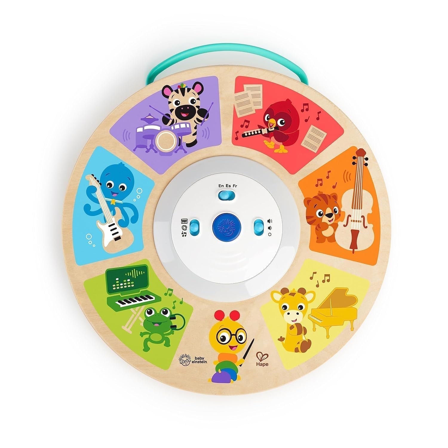 Baby Einstein, Hape, Cal's Smart Sounds Symphony Magic Touch Juguete electrónico de actividades de madera en 3 idiomas (inglés, francés y español), 3 modos, a partir de 6 meses Bebe Naty Shop Toys Default Title
