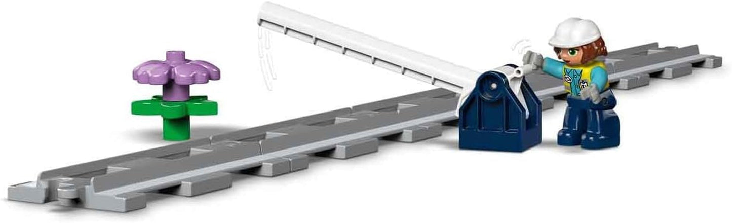 LEGO DUPLO Puente y vías del ferrocarril de la ciudad - Set de ampliación, regalo para niños a partir de 2 años, set de construcción y reconstrucción, set de desarrollo preescolar, juguete educativo 10426 Juegos de construcción Besuche den LEGO-Store