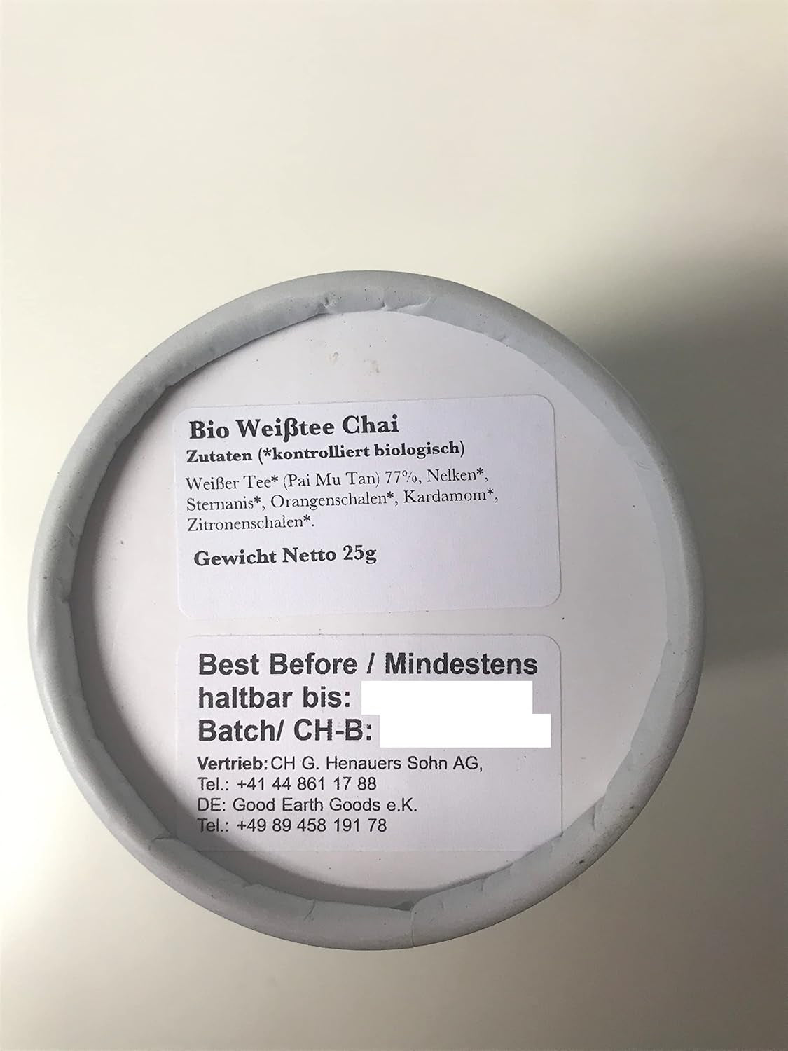 Solaris Té orgánico Chai té blanco 25 g