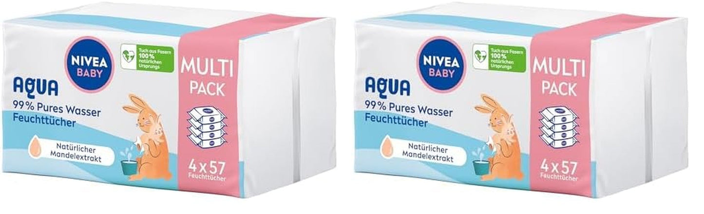 NIVEA Baby Aqua toallitas húmedas 4x57 piezas