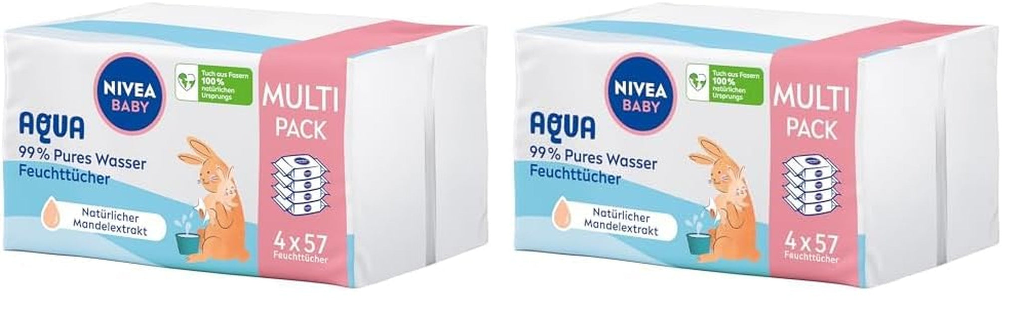 NIVEA Baby Aqua toallitas húmedas 4x57 piezas