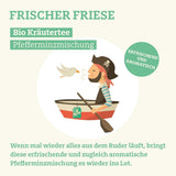 Beba más té FRISCHER FRIESE - Té de hierbas orgánico | Mezcla de menta | Té de menta orgánico | Té a granel en caja de té | Regalo I 50 G