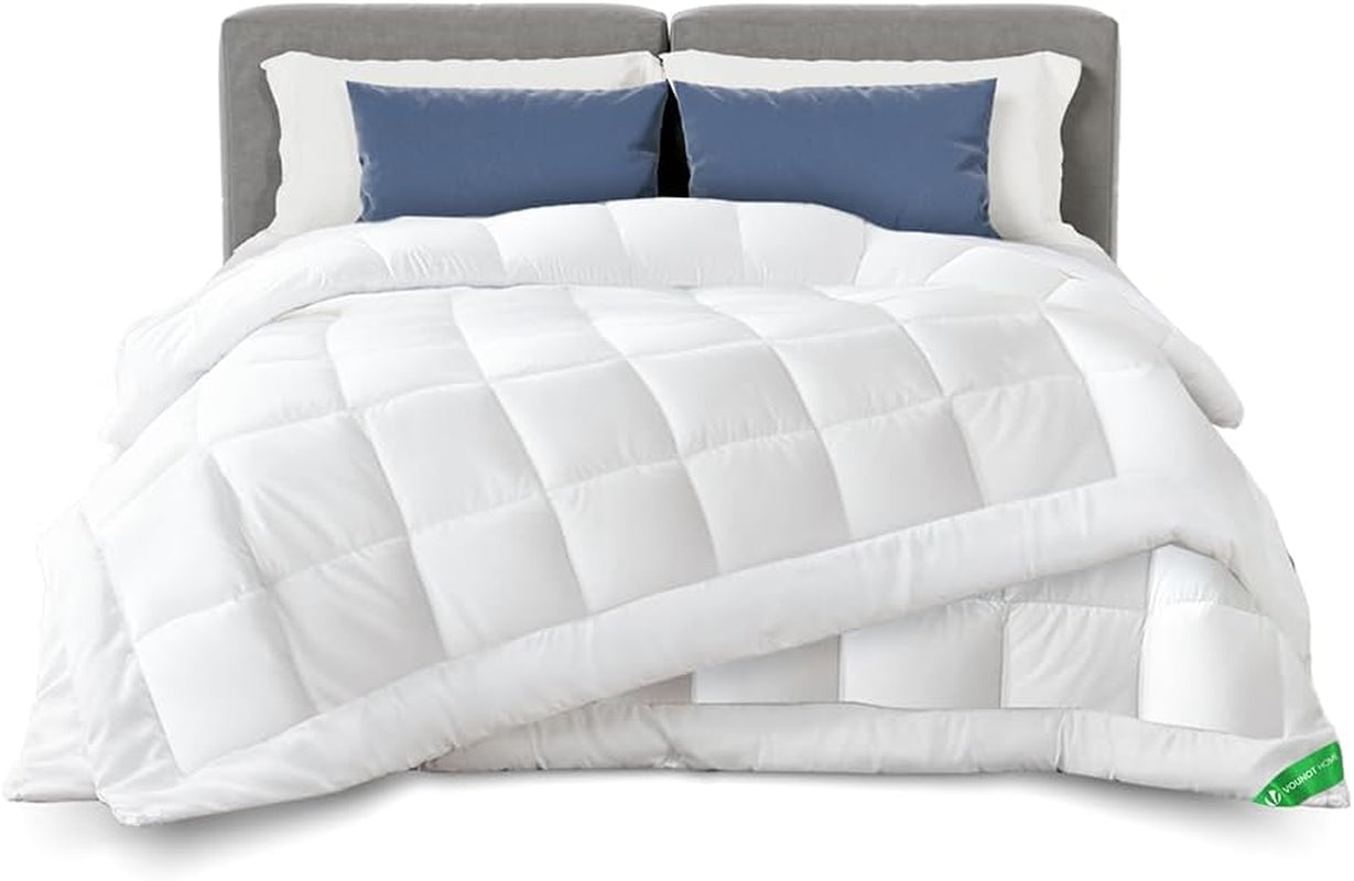 VOUNOT Edredón 155X200Cm, Juego Nórdico Invierno 4 Estaciones 2 500GSM, Compuesto por 2 Edredones Anudados Edredón Adaptable para Verano e Invierno, Edredones y Edredones Estándar Oeko-Tex Naty Shop Juego de Mantas 4 Estaciones 2 200 X 200 Cm